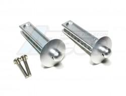 Traxxas Revo Aluminum Front Body Posts With Screws - 1 Pair Set Silver by GPM Racing