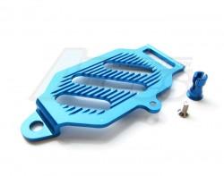 Team Losi Mini-T Aluminum Battery Holder Down Strap With Antenna Mount - 1pc Blue by GPM Racing