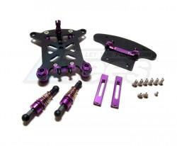 HPI Micro RS4 / Drift Fibre Body Plate + Post + Antenna Mount + Shocks Set  Purple by GPM Racing
