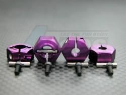Team Magic Black Magic G4 Aluminum Hex Wheel Adaptor With Pin Set - 4pcs Purple by GPM Racing