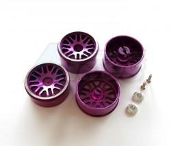 HPI Micro RS4 / Drift Aluminum Front + Rear Option Wheel (BBS) - 4pcs Purple by GPM Racing