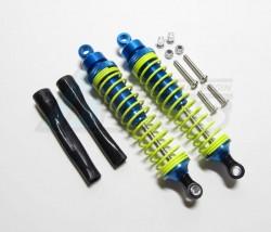 Miscellaneous All Aluminum Oil-Filled Pro Threaded Shocks 100MM 1 Pair Blue (Yellow Springs) by GPM Racing
