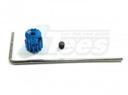 Team Losi Mini Desert Buggy Aluminum Motor Gear 13t With Hex Wrench & Screws - 1pc Set Blue by GPM Racing