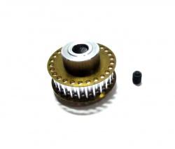 Mugen Seiki MRX-3 Aluminum - 7075 Middle Belt Front Pulley( 26t ) Golden Black by GPM Racing