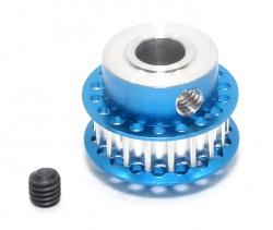 Serpent 705 Aluminum - 7075 Middle Belt Rear Puelly ( 18t )  Blue by GPM Racing