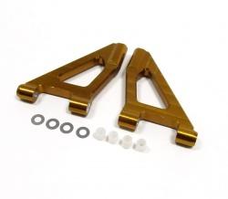 Mugen Seiki MRX-3 Aluminum Front Upper Arm With Collar 1 Pair Golden Black by GPM Racing
