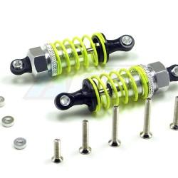 Miscellaneous All 60mm Aluminum Adjustable Shocks 1 Pair for Competition Silver (Silver Springs) by GPM Racing