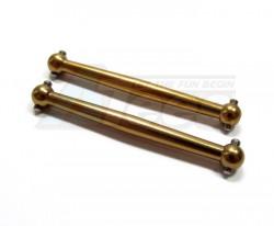 Team Associated RC18B Aluminum Front or Rear Dog Bone (43mm) - 1pr Golden Black by GPM Racing