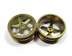 Kyosho Mini Inferno Aluminum Front/Rear Flat Rims (5 Poles) - 1Pair by GPM Racing