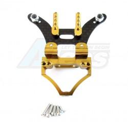 Team Losi Mini-T Graphite Rear Damper Plate With Aluminum Mount & Body Posts & Screws - 1pc Set by GPM Racing