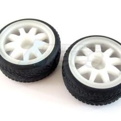 HPI Micro RS4 / Drift Delrin Bmw Rear Rim Optional + Insert + Radial Tire 1pr 25g by GPM Racing