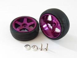 HPI Micro RS4 / Drift Aluminum Front Optional Rims With Slick Tires And Insert 1pr by GPM Racing
