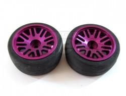HPI Micro RS4 / Drift Aluminum Rear Optional Rims With Silck Tires And Insert 1pr by GPM Racing