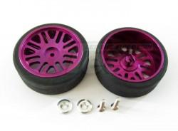 HPI Micro RS4 / Drift Aluminum Front Rims With Original Tires And Insert 1pr by GPM Racing