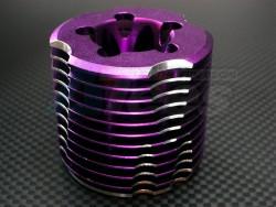 Traxxas Nitro 4-Tec Aluminum Engine Heat Sink -12 Fins ( fits TRX 2.5 Engines) Purple by GPM Racing