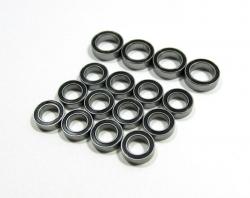 Xray M18T High Performance Full Ball Bearings Set Rubber Sealed (16 Total) by Boom Racing