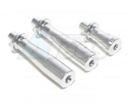 Team Losi LST Aluminum Fuel Tank Post - 3pcs Set Silver by GPM Racing