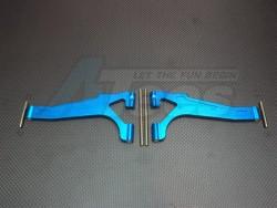 Team Losi LST Aluminum Front Or Rear Upper Arm With Pins & Delrin Collars & E-clips - 1 Pair Set Blue by GPM Racing