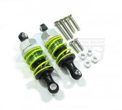 GPM Racing Miscellaneous All Plastic Ball Top Damper (50mm) With 1.5mm Coil Spring & Washers & Screws - 1pr Set Green