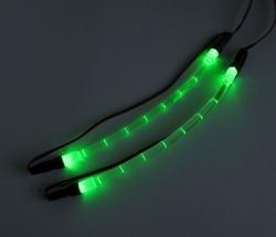Boom Racing Miscellaneous All Ultra Bright LED Light Bar Set - 1 Pair With Adapter Green