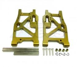 Kyosho Inferno MP9 Aluminum Rear Lower Arm - 1pr Set Golden Black by GPM Racing