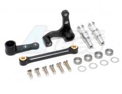 HPI RS4 3 Aluminum Steering Assembly With Screws & Washers & Delrin Collars & Steering Posts - 3 Pcs Set Black by GPM Racing