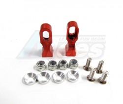 Tamiya 1/14 Truck (Globe Liner) Aluminum Servo Mount With Collars + Lock Nuts + Screws 1 Pair Set Orange by GPM Racing