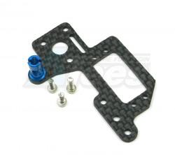 Kyosho Mini Inferno Graphite Servo Mount Cover With Screws - 1 Piece Set Blue by GPM Racing