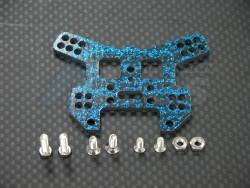 Kyosho Mini Inferno 09 Graphite Rear Damper Plate With Screws - 1 Piece Set Blue Graphite Blue by GPM Racing