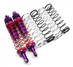 HPI Savage XS Flux Aluminum Front / Rear Shocks With Aluminum Ball Ends 100mm & 1.1mm 1.2mm 1.3mm Coil Spring 1 Pair Set Purple by GPM Racing