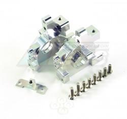 Kyosho Mini Inferno ST Aluminum Front / Rear Gear Box With Screws 2 Pieces Set Silver by GPM Racing