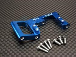 Kyosho Mini Inferno Aluminum Servo Mount With Screws (for Mini Servo) - 1 Piece Set Blue by GPM Racing