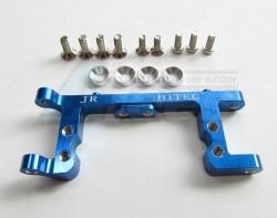 Kyosho Mini Inferno Aluminum Servo Mount With Screws & Shims (for Hitec, Jr Servo) - 1 Piece Set Blue by GPM Racing