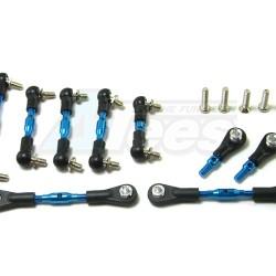 Kyosho Mini Inferno Aluminum Completed Tie Rod With Screws - 9Pcs Set Blue by GPM Racing