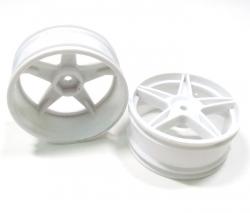 Miscellaneous All 1/10 Off Road Front Rims (2) - 5 Spoke White by Boom Racing