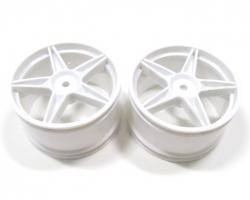 Miscellaneous All 1/10 Off Road Rear Rims (2) - 5 Spoke White by Boom Racing