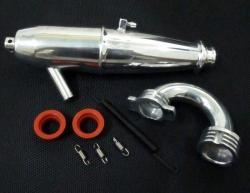 Miscellaneous All High Power Tune Pipe Set For 1/8 Buggy & Truck - Silver by Boom Racing