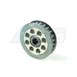 Miscellaneous All Aluminum Center One Way Pulley Gear T24 by 3Racing