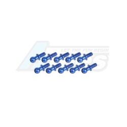 3Racing Sakura Zero Aluminum 4.8MM Ball Stud L=6 (10 pcs) - Blue by 3Racing