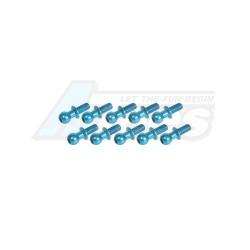 3Racing Sakura Zero Aluminum 4.8MM Ball Stud L=6 (10 pcs) - Light Blue by 3Racing