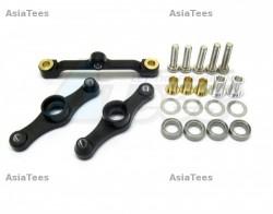 Tamiya TT-01D Aluminum Steering Assembly Set (With Bearing x 4 Pieces) Golden Black by GPM Racing