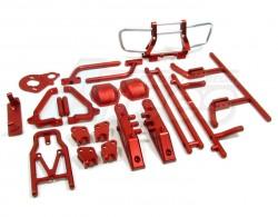 Axial Wraith Aluminum Chassis Upgrade Combo Set With Tool Box Red by TopCad