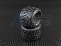 Kyosho Mini-Z Monster Front/rear Rubber Radial Tire With Insert (40 Deg) -1 Pair by GPM Racing