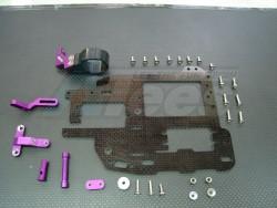 Mugen Seiki MTX2 Graphite Radio Plate With Handle+belt Tension Purple by GPM Racing