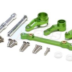 HPI Savage Flux Aluminum Steering Assembly - 4pcs Set (sax) Green by GPM Racing