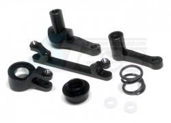 Traxxas E-Maxx 2 Aluminum Steering Assembly - 4pcs Set (compatiable To Use With Tmx3.3#4908) Black by GPM Racing