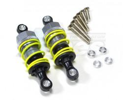 GPM Racing Miscellaneous All Plastic Ball Top Damper (50mm) With 1.5mm Coil Spring & Washers & Screws - 1pr Set Gun Metal