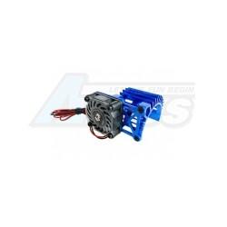 Miscellaneous All Extended Motor Heat Sink W/ Fan Ver.2 For 540 Motor (Fan-shaped) - Blue by 3Racing