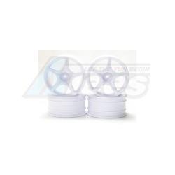 Kyosho Mini Inferno Plastic 5 Spoke Wheel For Mini Inferno - White by 3Racing