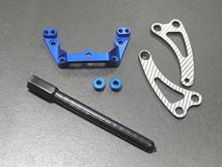 Team Associated TC4 SSG Front Graphite Chassis Braces For TC-4 by 3Racing